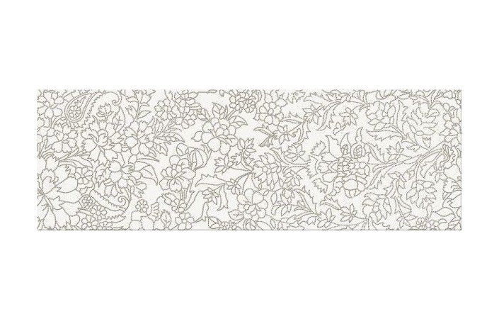 Декор Pret-a-Porter White Inserto Flower 250×750x10 Opoczno - Зображення e7512-opoczno-pret-a-porter-white-inserto-flower-25x75.jpg