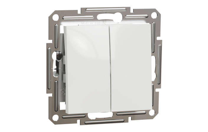 Вимикач двоклавішний кнопковий, білий, Asfora, без рамки - Зображення shnider_EPH1170121_IOP-Default.jpg