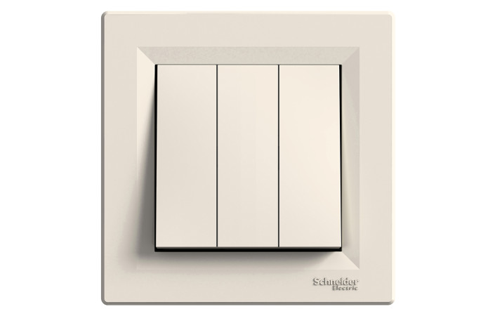 ВИМИКАЧ ТРЬОХКЛАВІШНИЙ КРЕМ ASFORA - Зображення shnider_EPH2100123.jpg