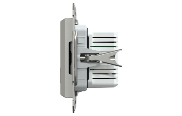 Подвійний зарядний пристрій USB, Asfora, тип A+C, 21 Вт, механізм з супортом, алюміній - Зображення shnider_EPH2700561_IOP-R_CL.jpg