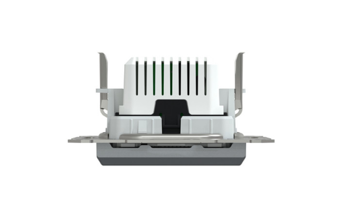 Подвійний зарядний пристрій USB, Asfora, тип A+C, 21 Вт, механізм з супортом, сталь - Зображення shnider_EPH2700562_IOP-top_CL.jpg