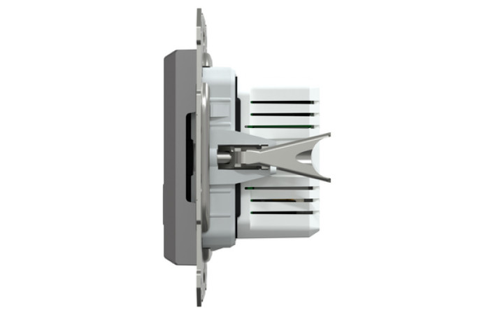 Подвійний зарядний пристрій USB, Asfora, тип A+C, 21 Вт, механізм з супортом, антрацит - Зображення shnider_EPH2700571_IOP-R_CL.jpg