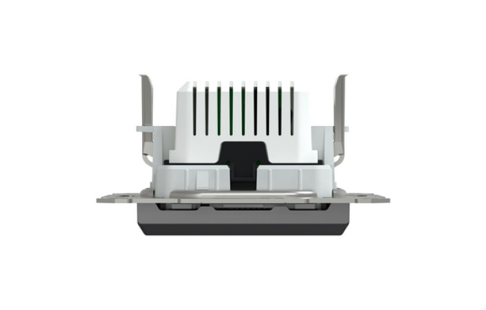 Подвійний зарядний пристрій USB, Asfora, тип A+C, 21 Вт, механізм з супортом, антрацит - Зображення shnider_EPH2700571_IOP-top_CL.jpg