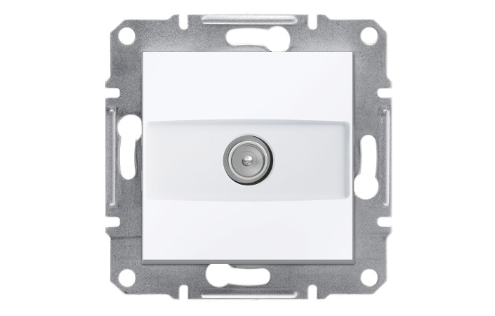 TV розетка прохідна, білий, Asfora, без рамки - Зображення shnider_EPH3270321.jpg