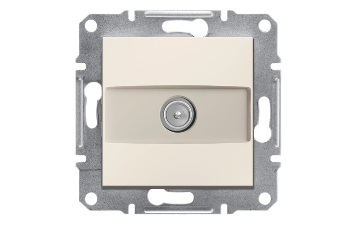 TV розетка прохідна, кремовий, Asfora, без рамки - Зображення shnider_EPH3270323.jpg