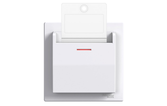 КАРТКОВИЙ ВИМИКАЧ МЕХАНІЧНИЙ БІЛИЙ ASFORA - Зображення shnider_EPH6200121_Face.jpg