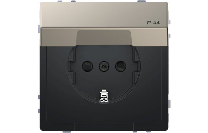 D-Life РОЗЕТКА з-к і кришкою IP44 НІКЕЛЬ - Зображення shnider_MEG2314-6050.jpg