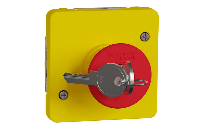 Механізм аварійного вимикача з ключем для активації 3А IP55 Mureva Styl, жовтий - Зображення shnider_MUR35052_IoPdef_PMP19.jpg
