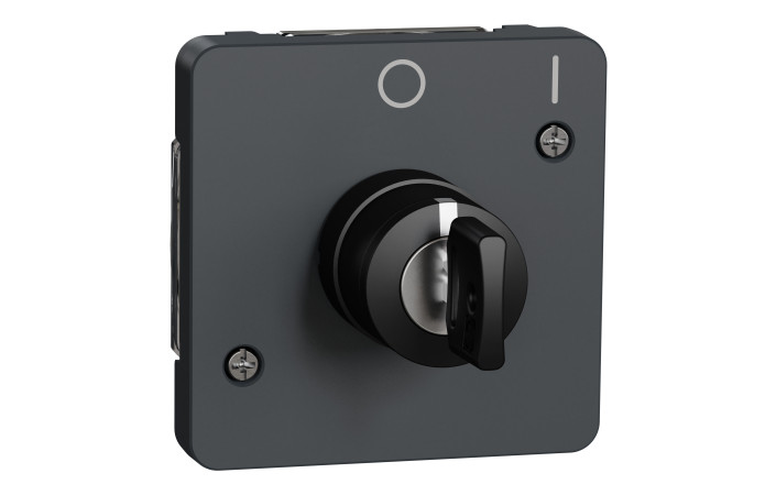 Механізм перемикача з ключем на 2 положення 3A IP55 Mureva Styl, чорний - Зображення shnider_MUR35062_IoPdef_PMP19.jpg