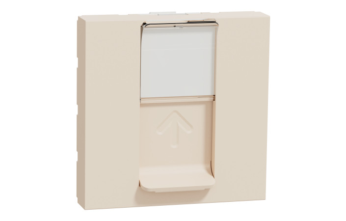 Розетка комп'ютерна RJ45, категорія 6 UTP, 2 модулі, бежева Unica New Studio - Зображення shnider_NU341544_IOP-def_CL.jpg