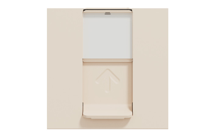 Розетка комп'ютерна RJ45, категорія 6 UTP, 2 модулі, бежева Unica New Studio - Зображення shnider_NU341544_IOP-front_CL.jpg