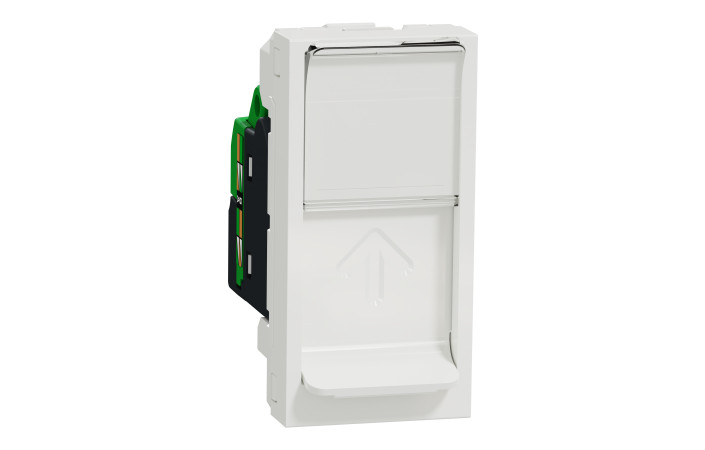 Розетка комп'ютерна RJ45, одинарна категорія 6 STP, 1 модуль білий - Зображення shnider_NU341618_IOP-default_WD19.jpg