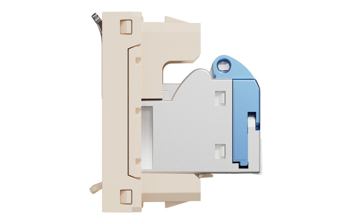 Розетка комп'ютерна RJ45, категорія 6 STP, 1 модуль, бежева Unica New Studio - Зображення shnider_NU341644_IOP-R_CL.jpg