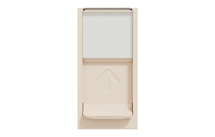 Розетка комп'ютерна RJ45, категорія 6 STP, 1 модуль, бежева Unica New Studio - Зображення shnider_NU341644_IOP-front_CL.jpg