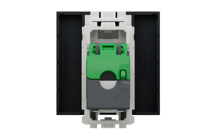 Розетка комп'ютерна RJ45, одинарна категорія 6 STP, 2 модулі антрацит - Зображення shnider_NU341754_IOP-back_WD19.jpg