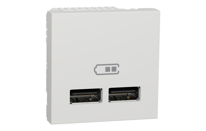 Розетка USB подвійна 2.1А 2 модулі білий - Зображення shnider_NU341818_IOP-default_WD19.jpg