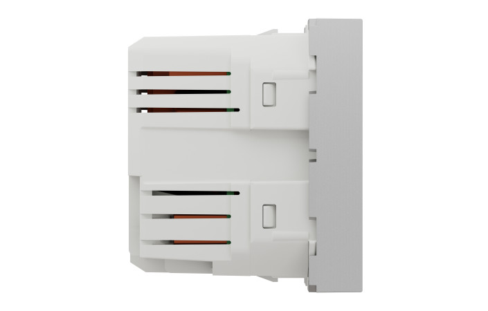 Розетка USB подвійна 2.1А 2 модулі алюміній - Зображення shnider_NU341830_IOP-left_WD19.jpg