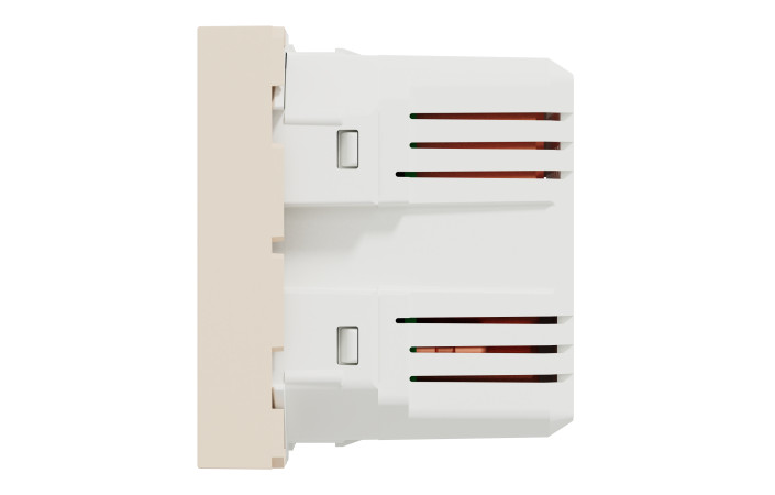 Розетка USB подвійна, 2.1А, 2 модулі, бежева Unica New Studio - Зображення shnider_NU341844_IOP-R_CL.jpg