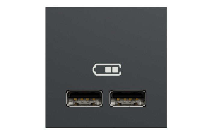 Розетка USB подв. 2.1А 2 модуля антр - Зображення shnider_NU341854_IOP-front_CL.jpg