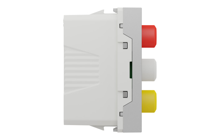 Розетка 3 RCA, 1 модуль алюміній - Зображення shnider_NU343130_IOP-left_WD19.jpg