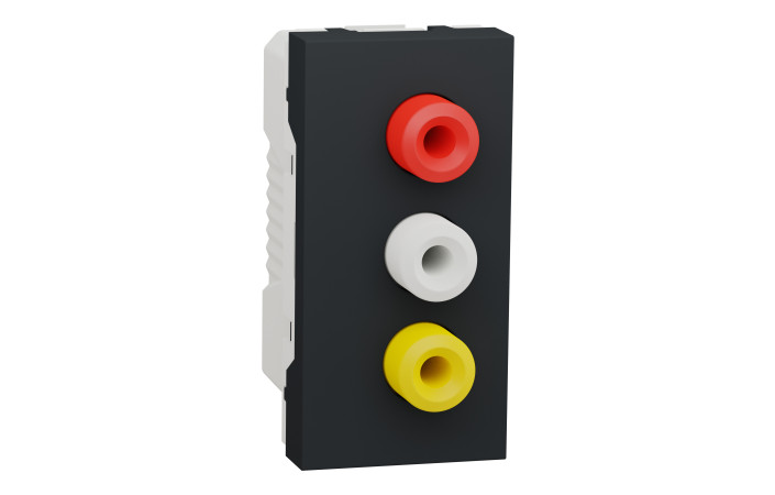 Розетка 3 RCA, 1 модуль антрацит - Зображення shnider_NU343154_IOP-default_WD19.jpg