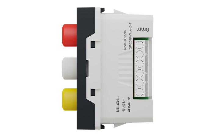 Розетка 3 RCA, 1 модуль антрацит - Зображення shnider_NU343154_IOP-right_WD19.jpg