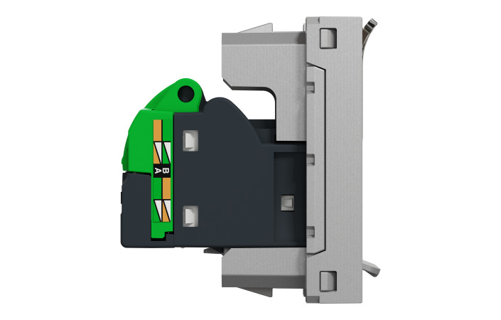 New Unica RJ45 1 модуль CAT6A FTP алюм - Зображення shnider_NU344830_IOP-L_WD.jpg