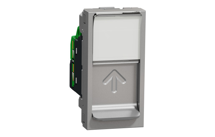 New Unica RJ45 1 модуль CAT6A FTP алюм - Зображення shnider_NU344830_IOP-def_WD.jpg