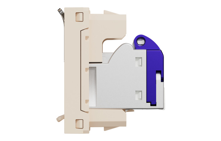 Розетка комп'ютерна RJ45, категорія 6 FTP, 1 модуль, бежева Unica New Studio - Зображення shnider_NU344844_IOP-R_CL.jpg
