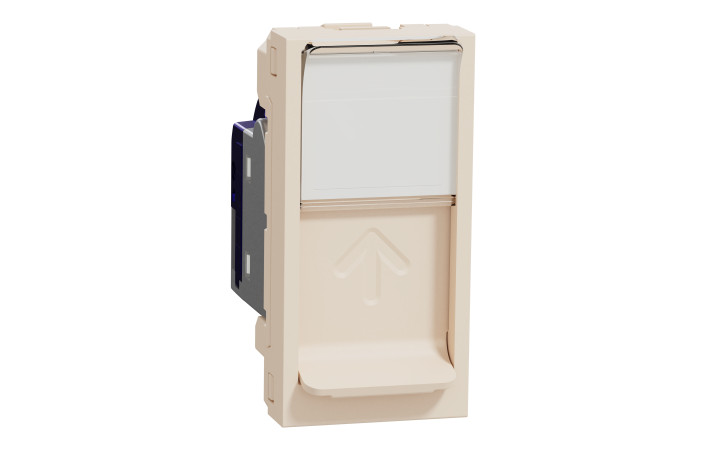 Розетка комп'ютерна RJ45, категорія 6 FTP, 1 модуль, бежева Unica New Studio - Зображення shnider_NU344844_IOP-def_CL.jpg