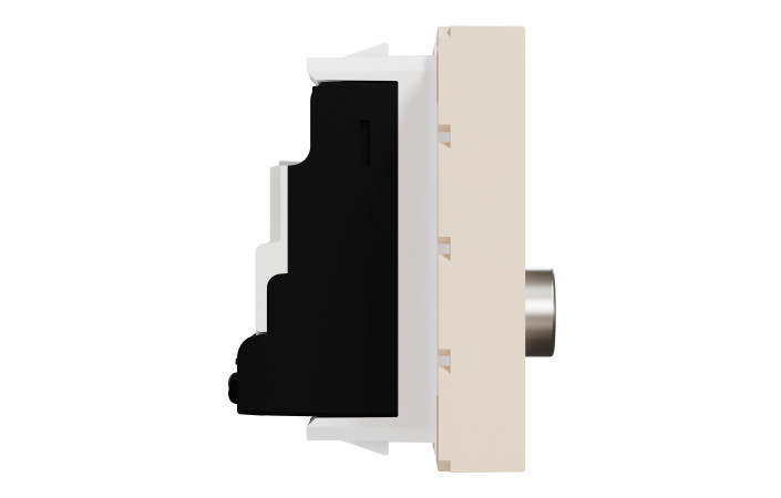 TV-розетка на один вихід, 2 модулі, бежева Unica New Studio - Зображення shnider_NU346244_IOP-L_CL.jpg