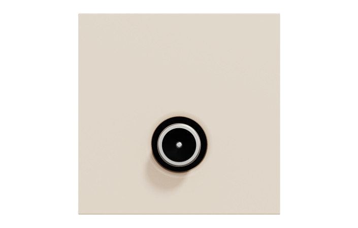 TV-розетка на один вихід, 2 модулі, бежева Unica New Studio - Зображення shnider_NU346244_IOP-front_CL.jpg