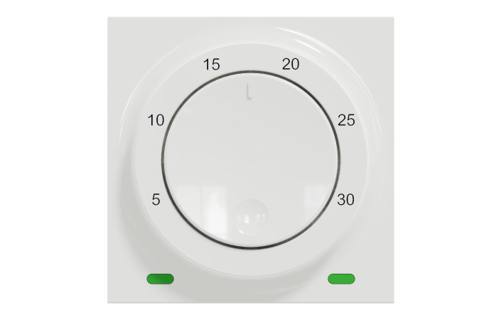 Термостат кімнатний, вбудованний датчик 8А білий - Зображення shnider_NU350118_IOP-front_CL.jpg