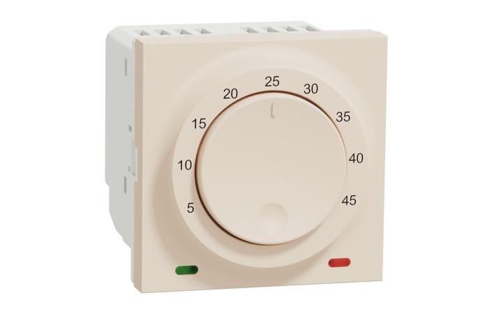 Термостат теплої підлоги Unica New, 230 В, 10A, 2 модулі, бежевий - Зображення shnider_NU350344_IOP-def_WD.jpg