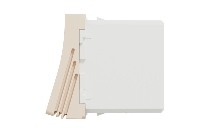 Дзвоник електронний, 2 модулі, бежевий Unica New Studio - Зображення shnider_NU378644_IOP-R_CL.jpg