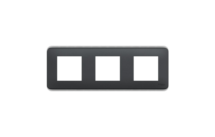 Рамка 3-пост, Антрацит - Зображення shnider_NU400654_IOP-front_WD19.jpg
