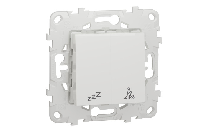 Індикатор для приміщень Unica New з кн вим "Не турбувати-Прибрати номер", білий - Зображення shnider_NU521718_IOP-default_WD19.jpg