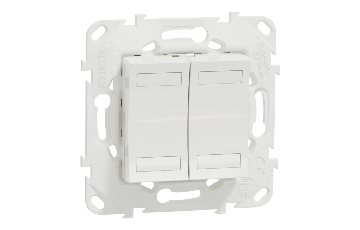 NEW UNICA - KNX КНОПКОВИЙ ВИМИКАЧ ДВОКЛАВІШНИЙ, БІЛИЙ - Зображення shnider_NU553118_IOP-def_WD.jpg