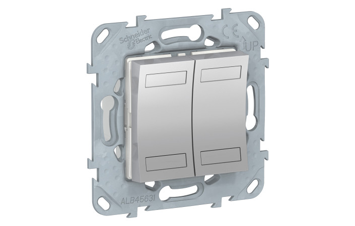 NEW UNICA - KNX КНОПКОВИЙ ВИМИКАЧ ДВОКЛАВІШНИЙ, АЛЮМІНІЙ - Зображення shnider_NU553130.jpg