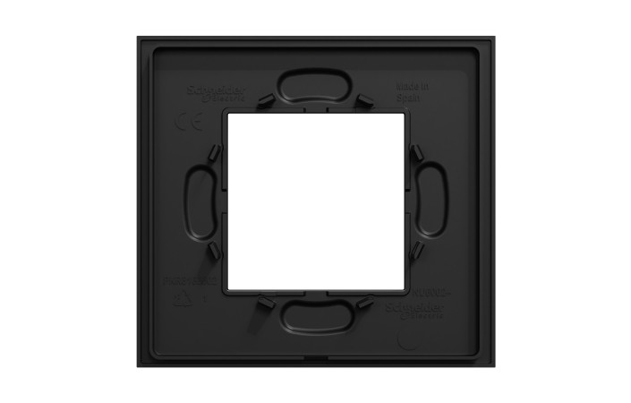 Рамка 1-постова Unica Deco Material, каучук - Зображення shnider_NU600272_IOP-Back.jpg