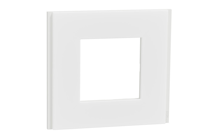 Рамка 1-постова Unica Deco Material, матовий білий - Зображення shnider_NU600279_IOP-Default.jpg