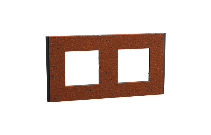 Рамка 2-постова Unica Deco Material, теракотовий - Зображення shnider_NU600471_IOP-Default.jpg