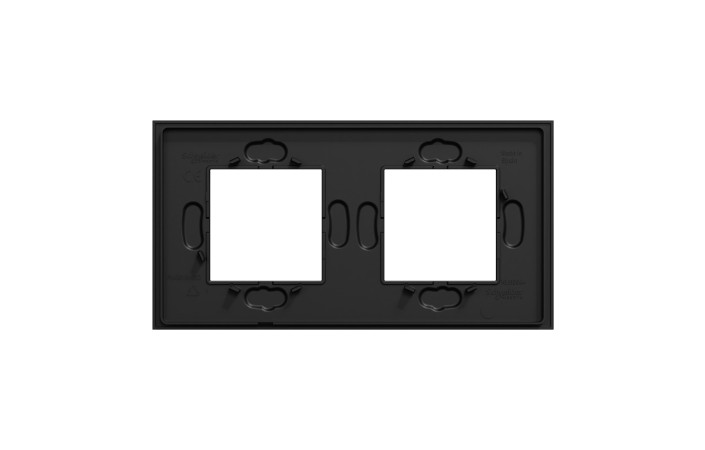 Рамка 2-постова Unica Deco Material, чорний папір - Зображення shnider_NU600472_IOP-Back.jpg