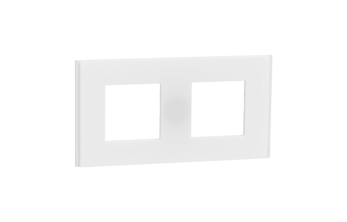 Рамка 2-постова Unica Deco Material, матовий білий - Зображення shnider_NU600479_IOP-Default.jpg