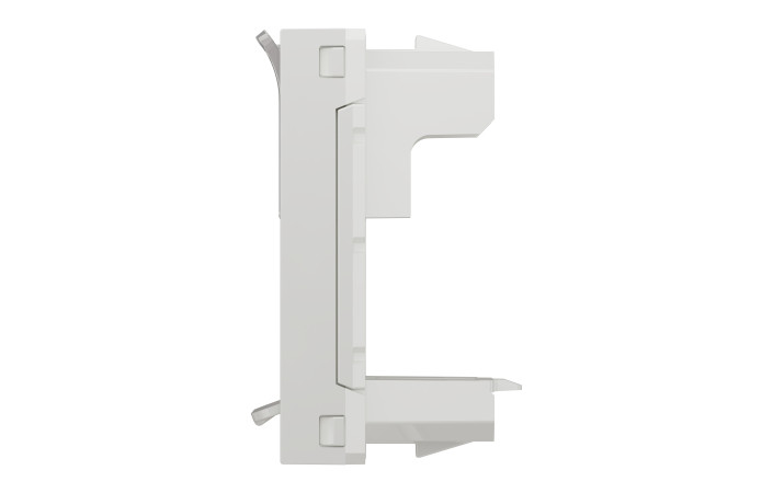 RJ45 накладка 1 модуль білий - Зображення shnider_NU941018_IOP-right_WD19.jpg