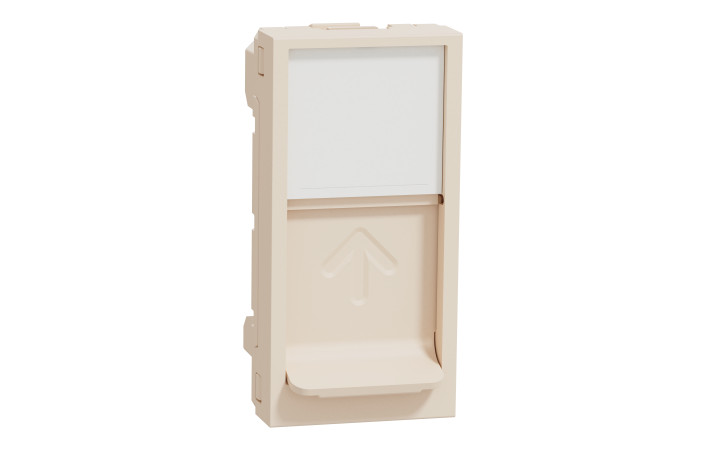 Центральна плата RJ45Keystone-Systimax, 1 модуль, бежева Unica New Studio - Зображення shnider_NU946044_IOP-def_CL.jpg