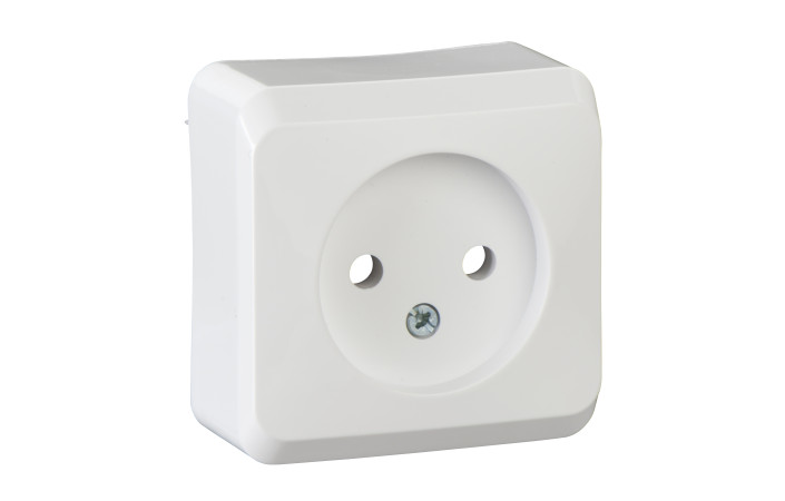 Prima, Розетка без заземлення, біла - Зображення shnider_ODAWDE001000.jpg