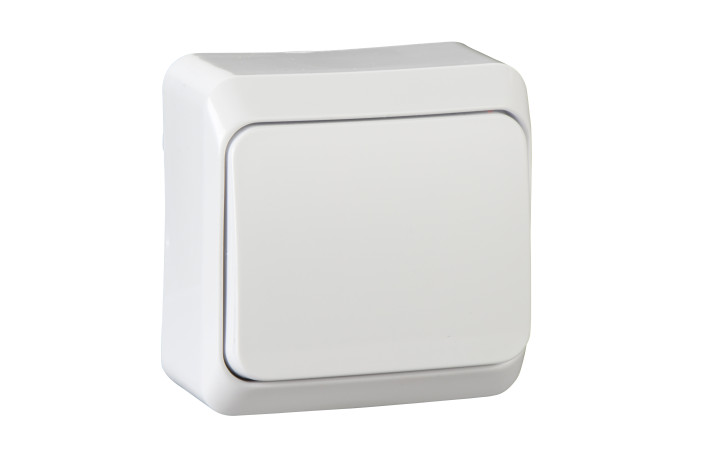 Prima, Вимикач 1-клавішний, 10AX, білий - Зображення shnider_ODAWDE001010.jpg