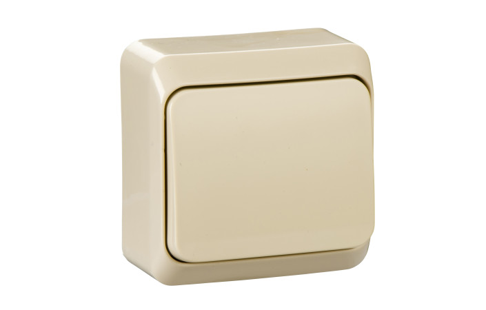 Prima, Вимикач 1-клавішний, 10AX, бежевий - Зображення shnider_ODAWDE001110.jpg