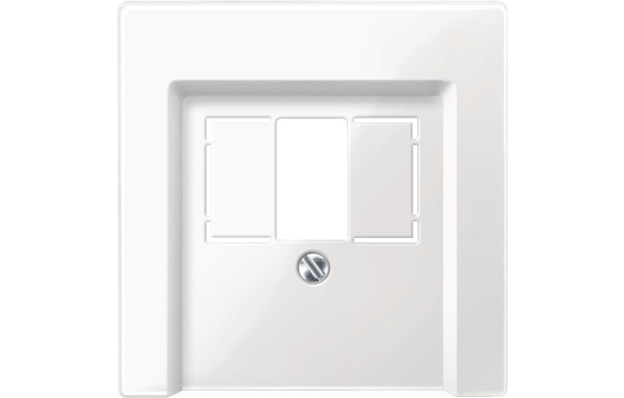 ЦЕНТРАЛЬНА ПЛАТА ДЛЯ ТЕЛЕКОМУНІКАЦІЙНИХ РОЗЕТОК, ПОЛЯРНИЙ БІЛИЙ, ГЛЯНЦЕВИЙ, SYSTEM M - Зображення shnider_P114044.jpg